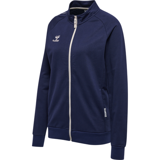 hmlMOVE GRID COTTON ZIP JACKET WOMA, MARINE, packshot