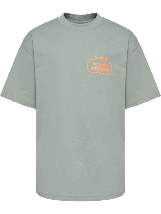 hmlJR LOOSE T-SHIRT S/S STADIUM, ICEBERG GREEN, packshot