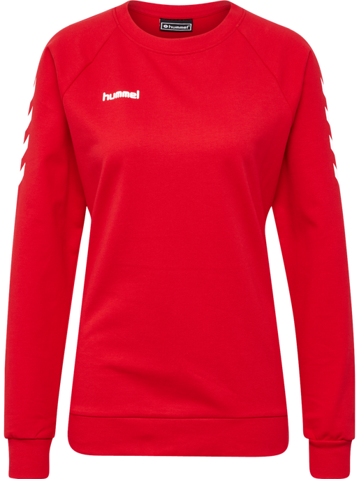 HMLGO COTTON SWEATSHIRT WOMAN, TRUE RED, packshot