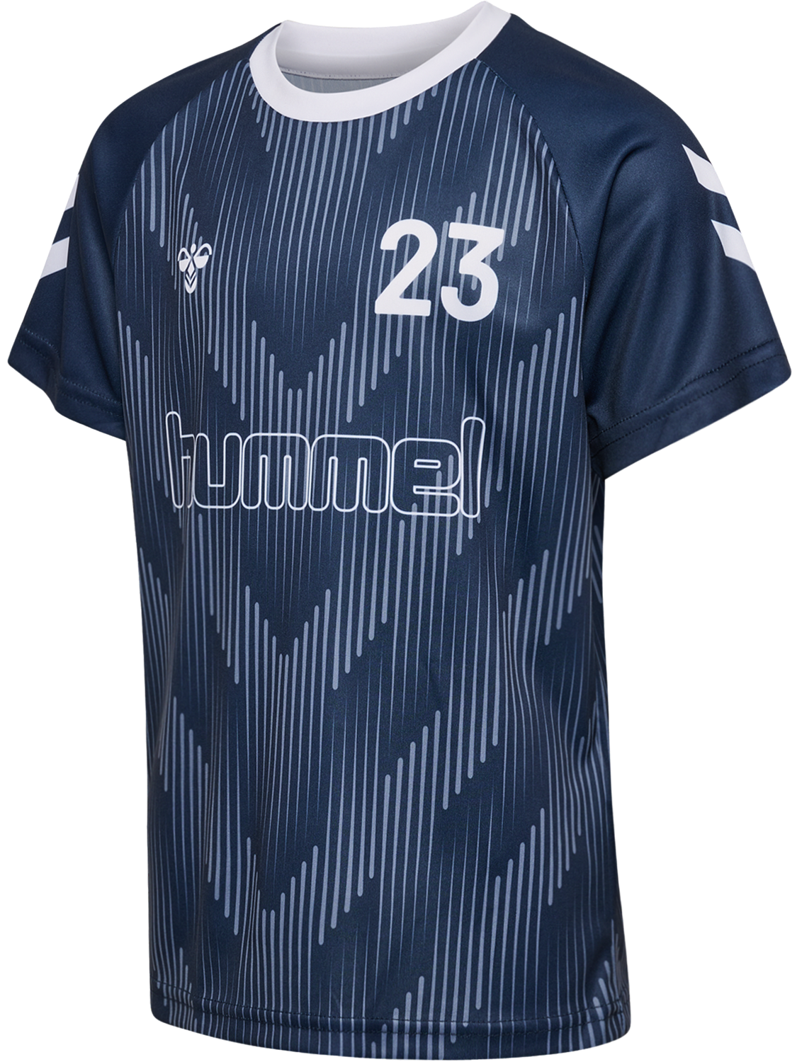hmlJR REG SOCCER 12 T-SHIRT SS, DRESS BLUES, packshot