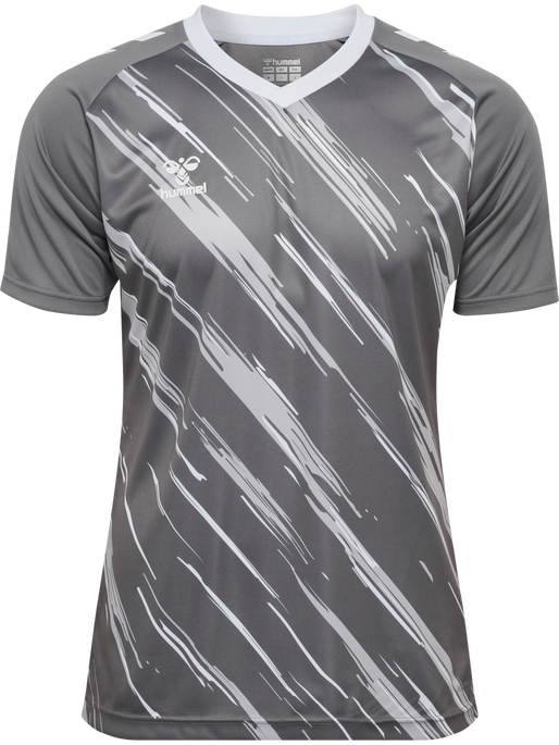 hmlMATCH TRIUMPH JERSEY S/S, STEEL GRAY/WHITE, packshot