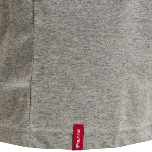 hmlRED BASIC T-SHIRT S/S KIDS, GREY MELANGE, packshot
