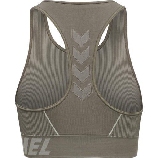 hmlTE CHRISTEL SEAMLESS SPORTS TOP, CHATEAU GRAY/DRIFTWOOD MELANGE hmlTE CHRISTEL SEAMLESS SPORTS TOP, CHATEAU GRAY/DRIFTWOOD MELANGE, packshot