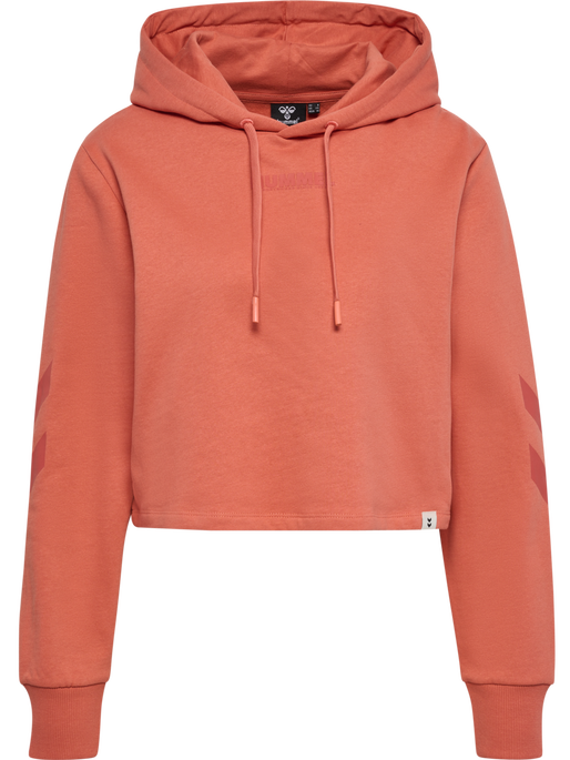 hmlLEGACY WOMAN CROPPED HOODIE, APRICOT BRANDY, packshot