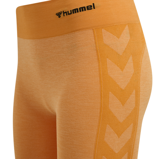 hmlCLEA SEAMLESS MID WAIST TIGHTS, BLAZINGORANGE, packshot