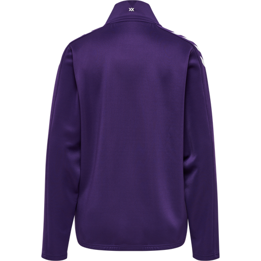 FFHB HALF ZIP PL SWEAT WOMAN, ACAI/WHITE, packshot