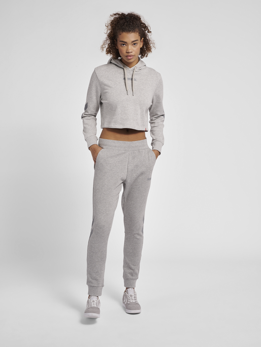 PANTS WOMAN hummel LEGACY TAPERED GREY - MELANGE