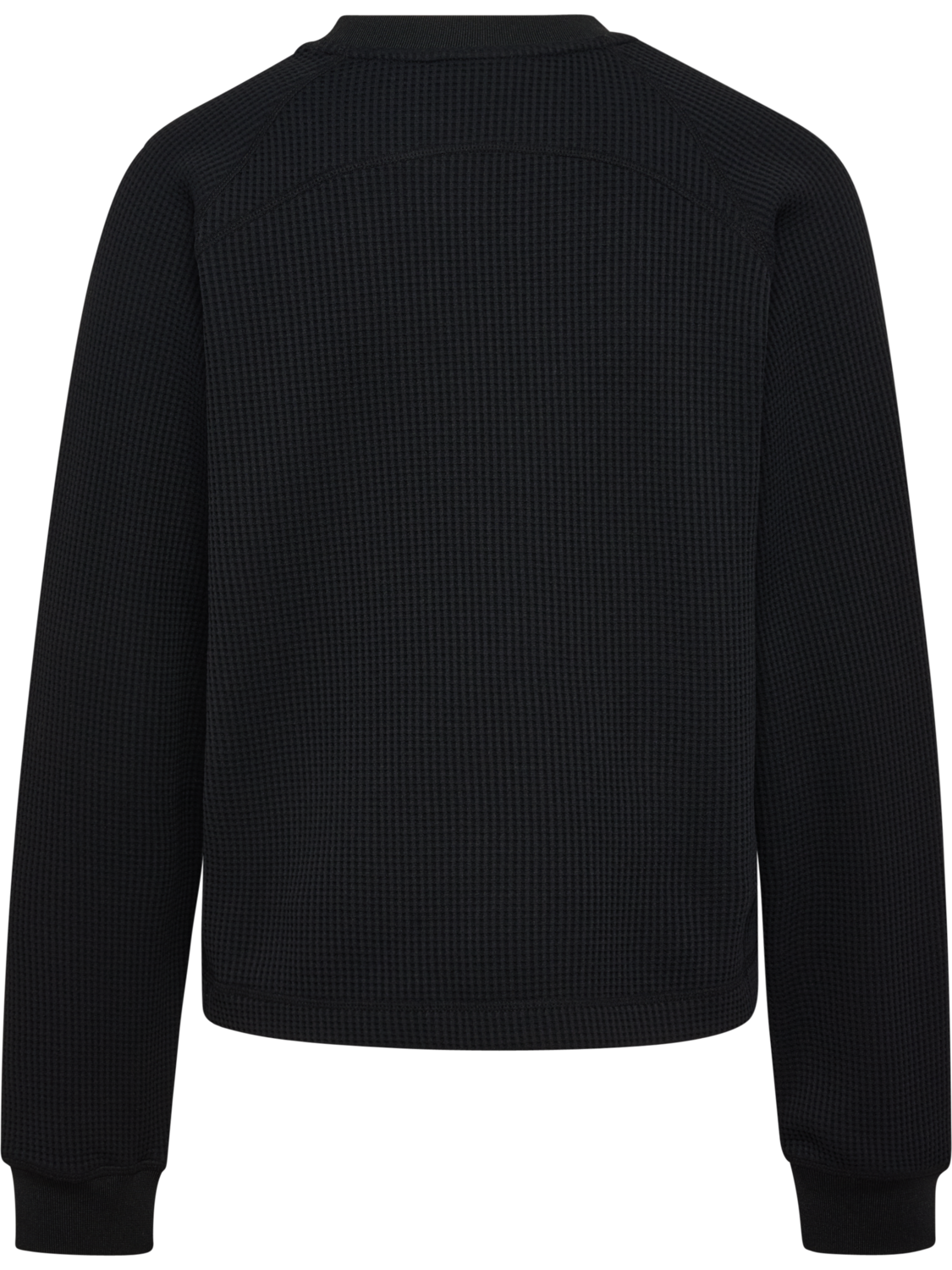 hmlSOFT WAFFLE W T-SHIRT L/S, BLACK, packshot