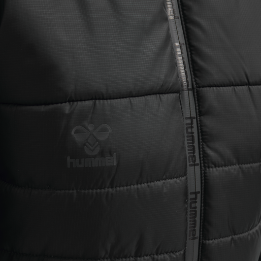 hmlNORTH QUILTED HOOD JACKET WOMAN, BLACK/ASPHALT hmlNORTH QUILTED HOOD JACKET WOMAN, BLACK/ASPHALT, packshot