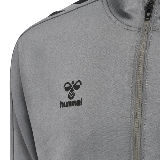 hmlCORE XK POLY ZIP SWEAT, GREY MELANGE hmlCORE XK POLY ZIP SWEAT, GREY MELANGE, packshot