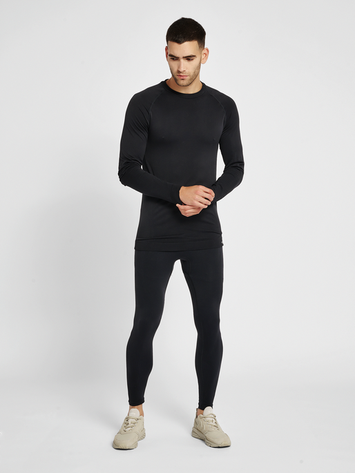 hmlSTROKE SEAMLESS TIGHTS, BLACK, model