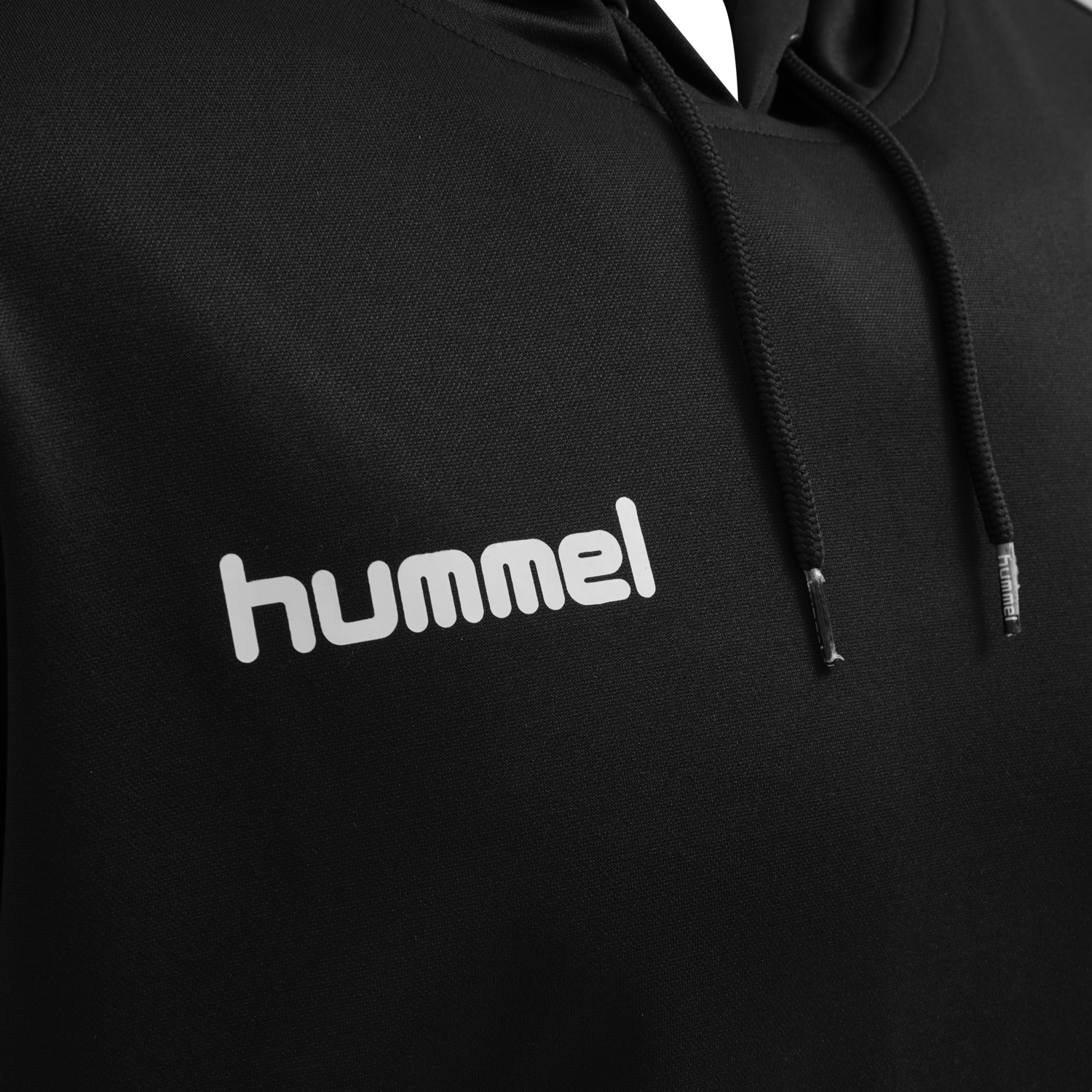 hmlPROMO POLY HOODIE, BLACK, packshot