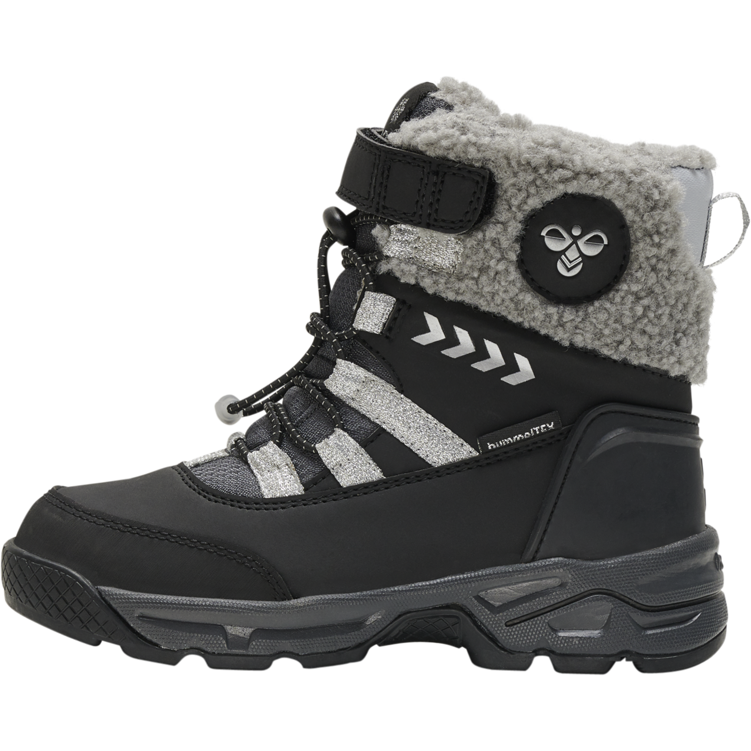SNOW BOOT TEX JR, BLACK/SILVER, packshot