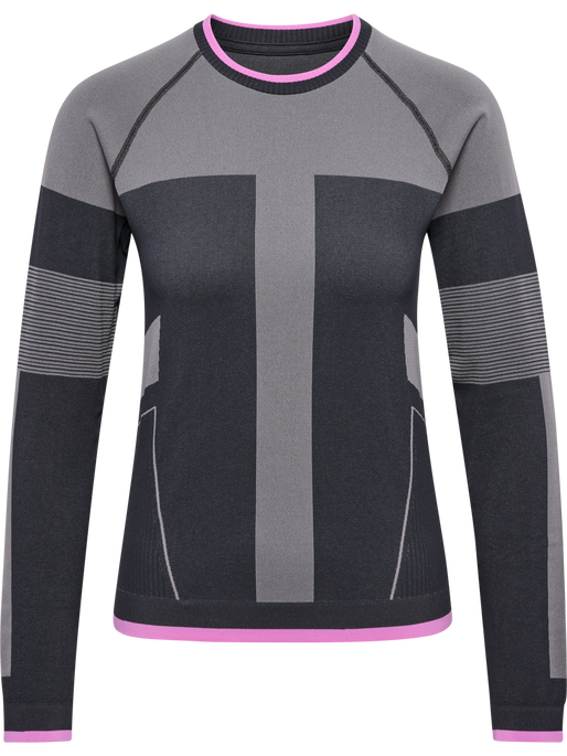 hmlSEAMLESS TEE LS, OBSIDIAN hmlSEAMLESS TEE LS, OBSIDIAN, packshot