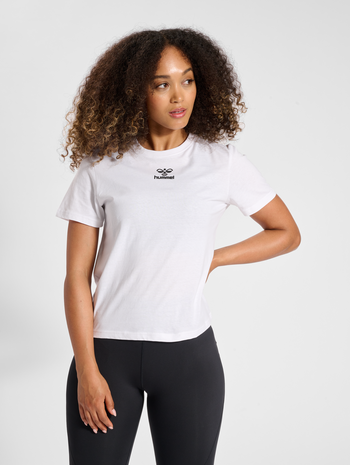 hmlICONS WOMAN T-SHIRT, WHITE, model