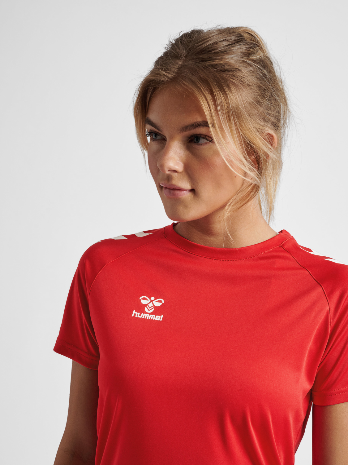ladies red adidas t shirt