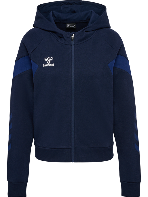 hmlTRAVEL ZIP HOODIE WOMAN, MARINE, packshot