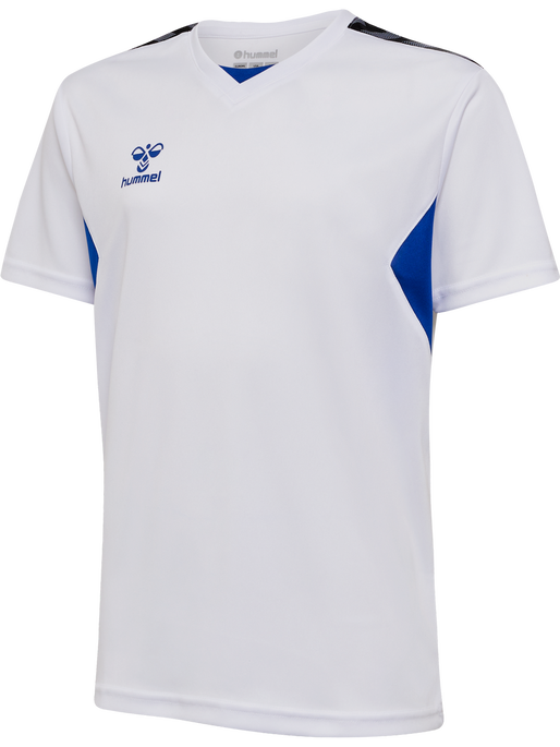 hmlAUTHENTIC PL JERSEY S/S KIDS, WHITE/TRUE BLUE, packshot