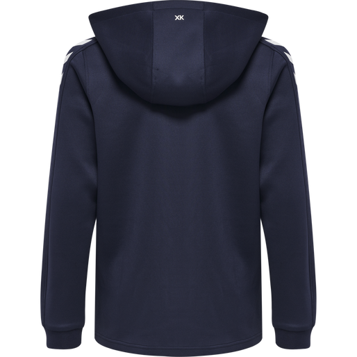 hmlCORE XK POLY ZIP HOOD SWEAT KIDS, MARINE, packshot