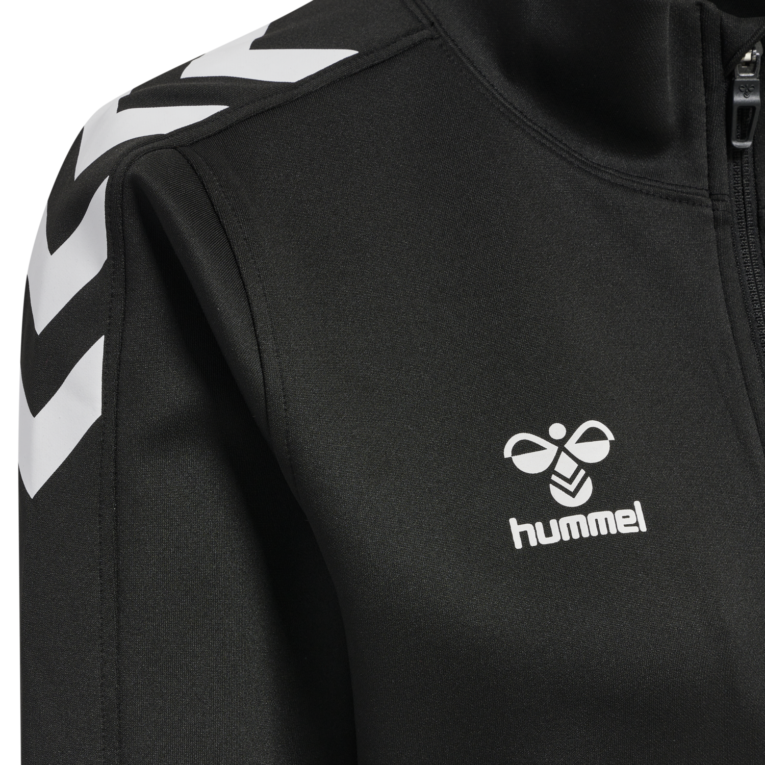 hmlCORE XK POLY ZIP SWEAT WOMAN, BLACK/BLACK, packshot