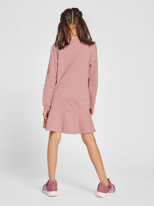 hmlEVELYN DRESS L/S, WOODROSE, model