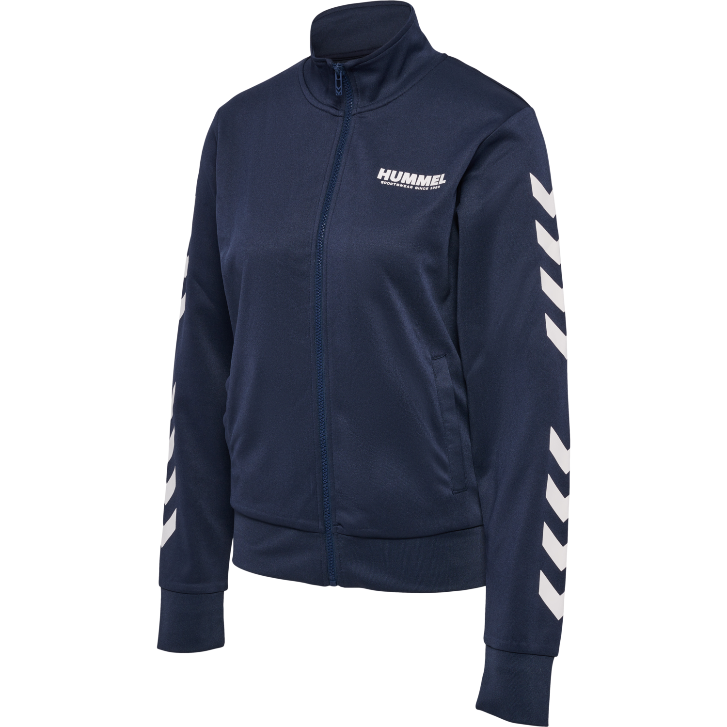 hmlLEGACY POLY WOMAN ZIP JACKET, BLUE NIGHTS, packshot