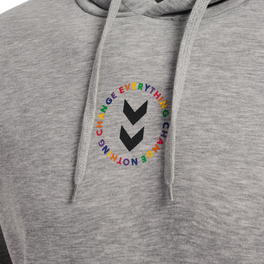 hmlEVERYTHING NOTHING HOODIE, GREY MELANGE, packshot