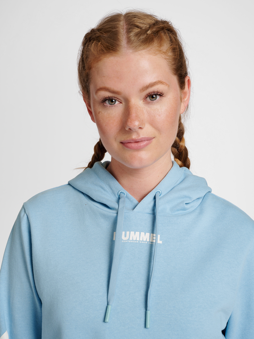 hummel LEGACY WOMAN CROPPED HOODIE - PLACID BLUE