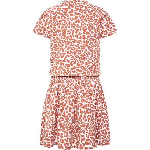 hmlJUMPY AOP DRESS S/S, COPPER BROWN, packshot