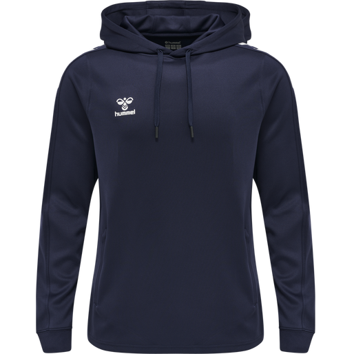 hmlCORE XK POLY SWEAT HOODIE, MARINE, packshot