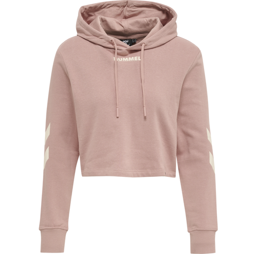 hmlLEGACY WOMAN CROPPED HOODIE, WOODROSE, packshot