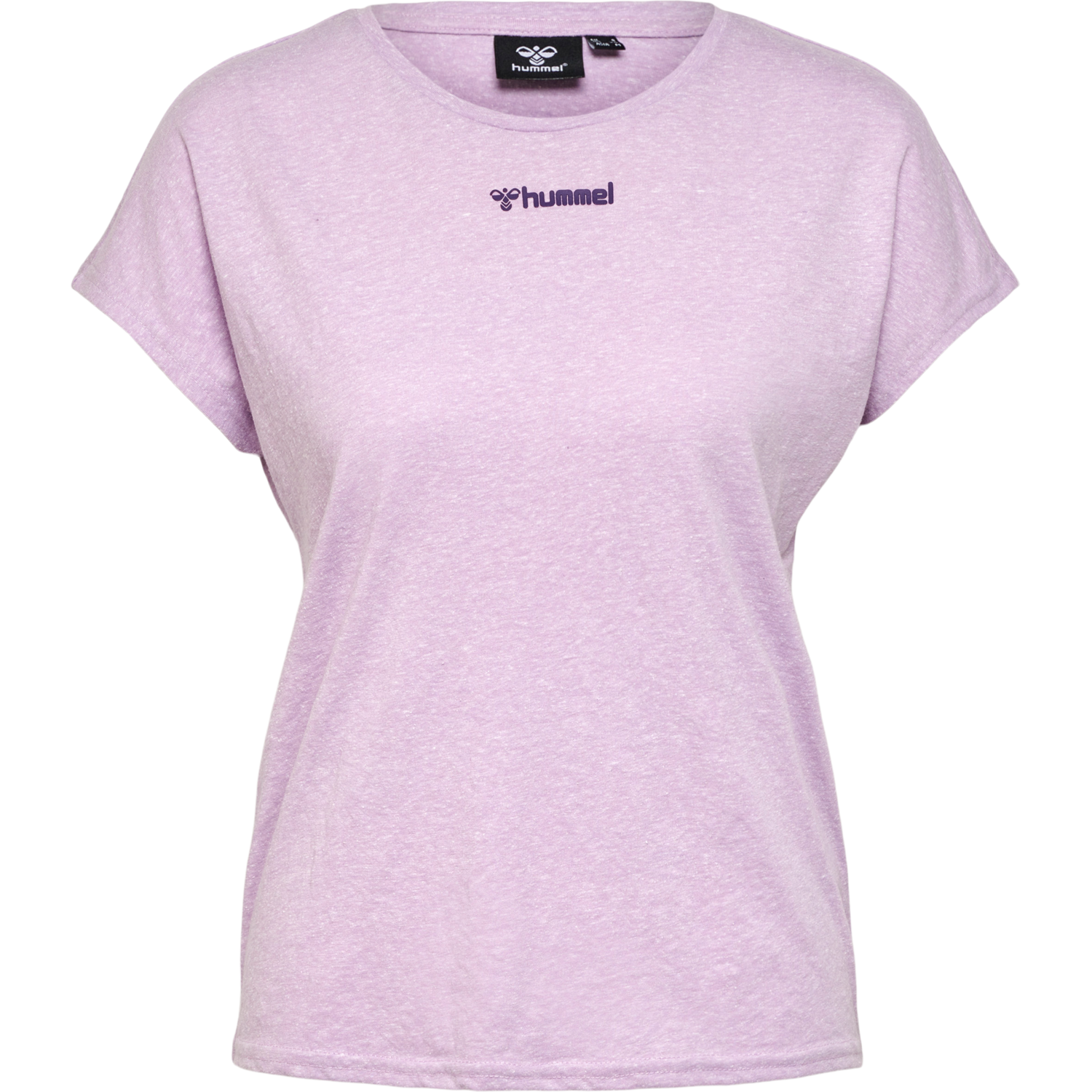 hmlZANDRA T-SHIRT, PASTEL LILAC MELANGE, packshot