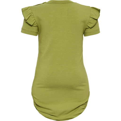 hmlDREAM RUFFLE BODY S/S, GREEN OLIVE, packshot