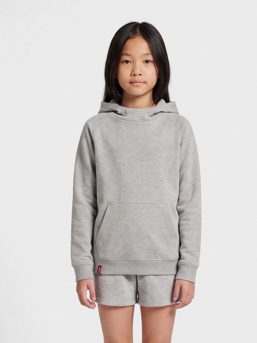 hmlRED CLASSIC HOODIE KIDS, GREY MELANGE, model