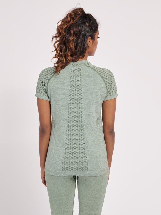 hummel CI SEAMLESS T-SHIRT - LILY PAD MELANGE