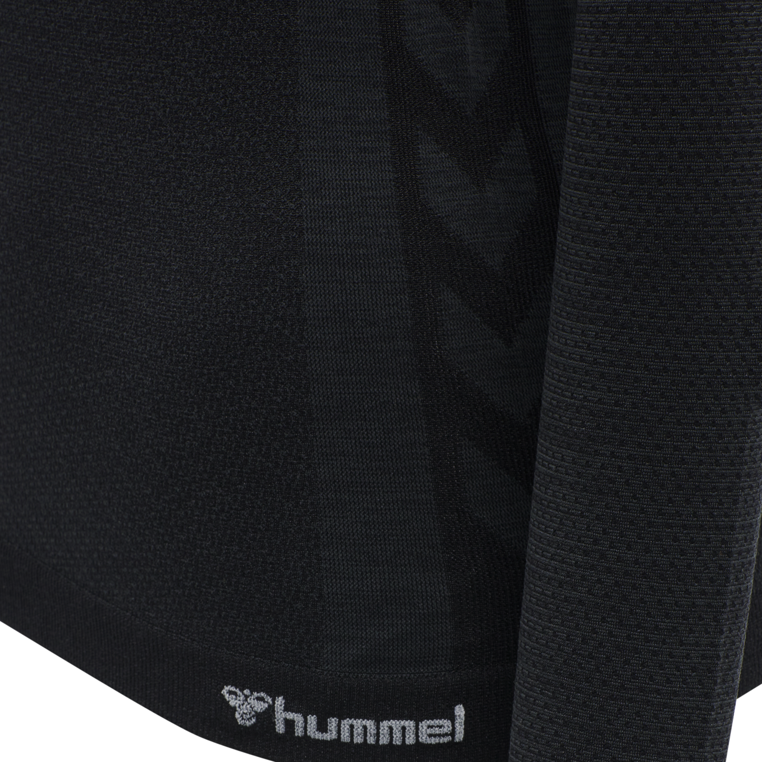 hmlCLEA SEAMLESS T-SHIRT L/S, BLACK MELANGE, packshot