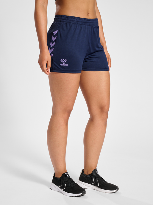 håndbevægelse enkel maling hummel STALTIC POLY SHORTS WOMAN - MARINE | hummel.net