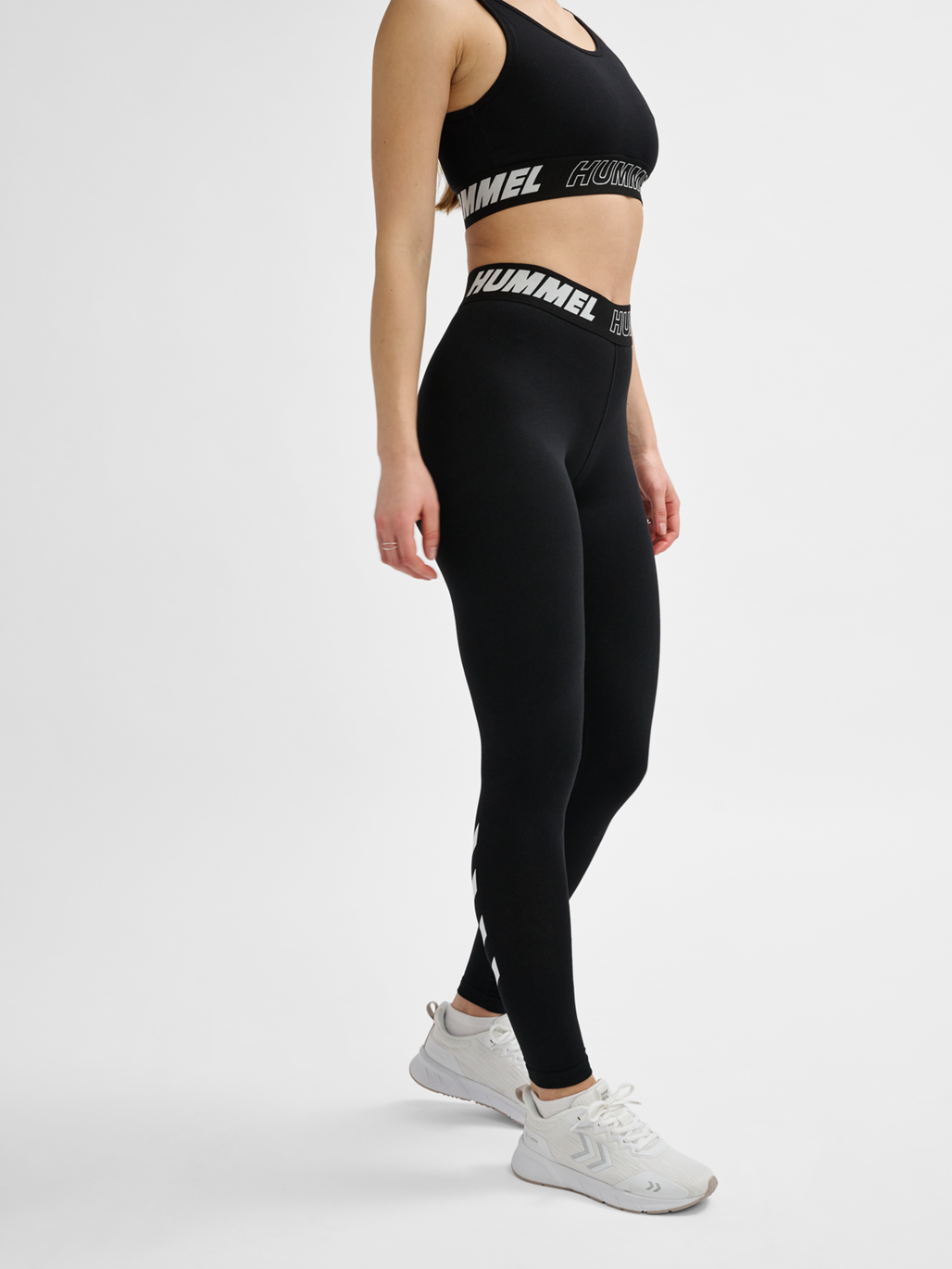 hummel TE MAJA MID WAIST COTTON TIGHTS - BLACK | hummel.net