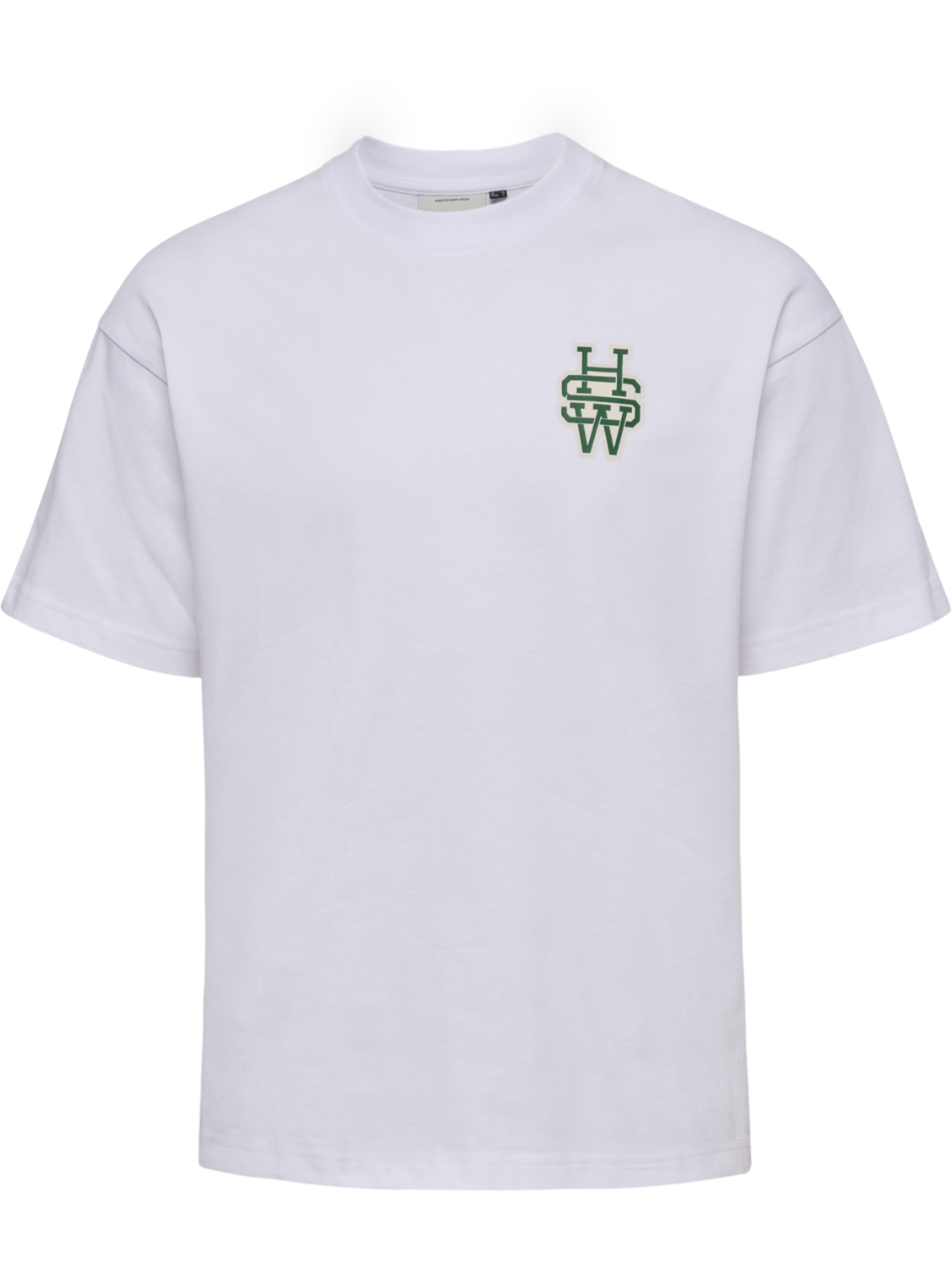 hmlLOOSE T-SHIRT S/S BEES STADIUM, WHITE/EDEN, packshot