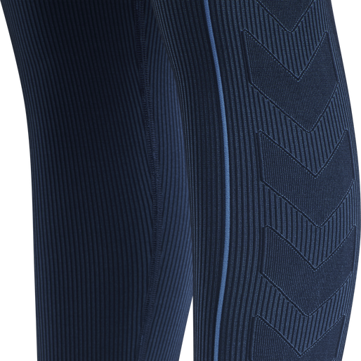 hmlTE CHRISTEL SEAMLESS MW TIGHTS, MARINA/INSIGNIA BLUE MELANGE hmlTE CHRISTEL SEAMLESS MW TIGHTS, MARINA/INSIGNIA BLUE MELANGE, packshot