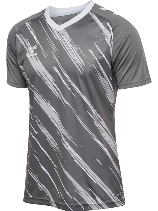 hmlMATCH TRIUMPH JERSEY S/S, STEEL GRAY/WHITE, packshot