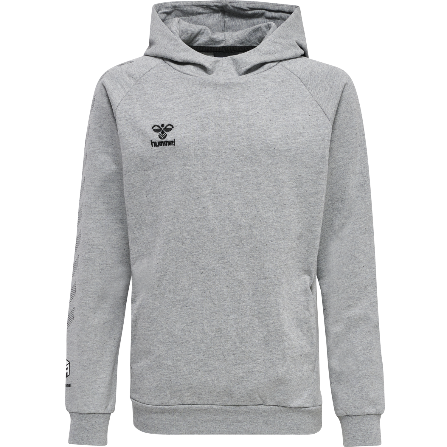 hmlMOVE GRID COTTON HOODIE KIDS, GREY MELANGE, packshot