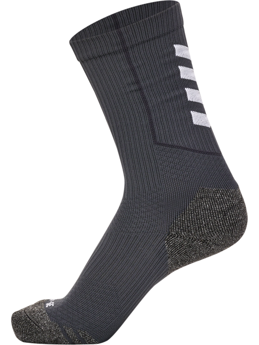 hmlPRO TRAINING SOCKS LOW, ASPHALT/WHITE, packshot