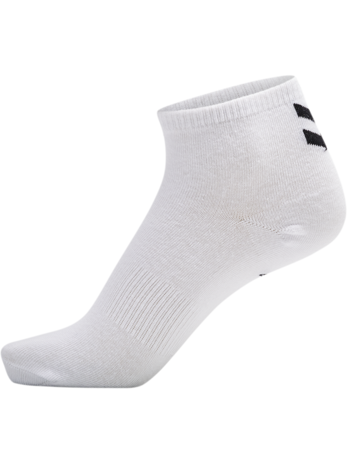 hmlCHEVRON 3-PACK  MID CUT SOCKS, WHITE, packshot