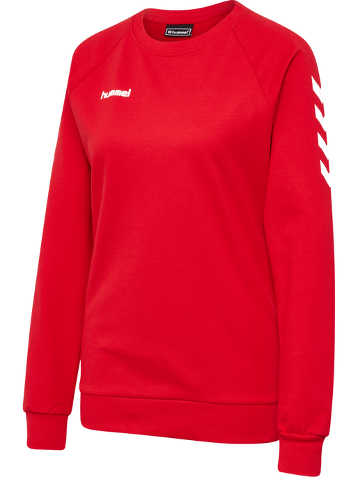 HMLGO COTTON SWEATSHIRT WOMAN, TRUE RED, packshot