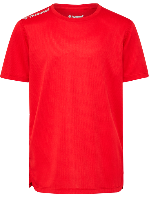 hmlRUN JERSEY S/S KIDS, TANGO RED, packshot