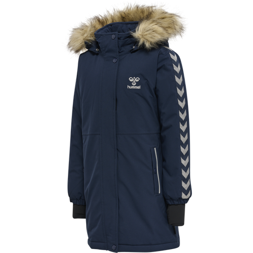 hmlLEAF TEX COAT, BLACK IRIS hmlLEAF TEX COAT, BLACK IRIS, packshot