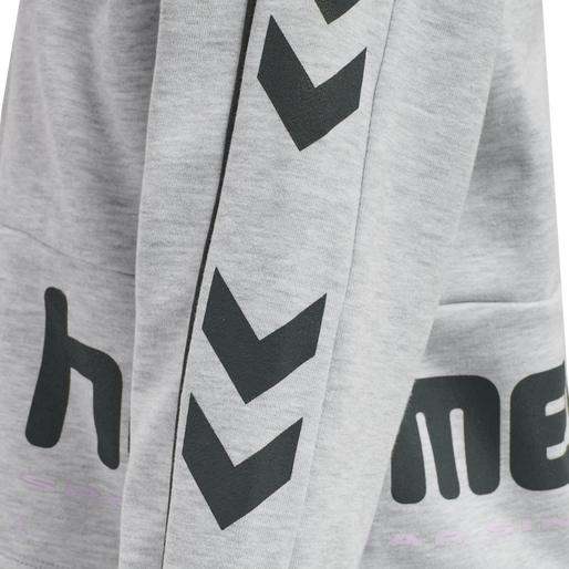 hmlLGC YOKO CROPPED HOODIE, LIGHT GREY MELANGE, packshot