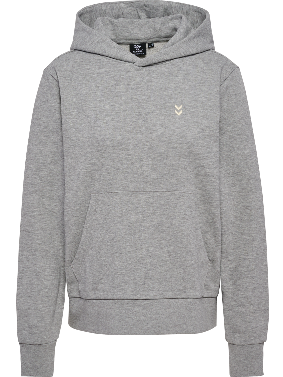 hmlPULSE W SWEAT HOODIE, GREY MELANGE, packshot