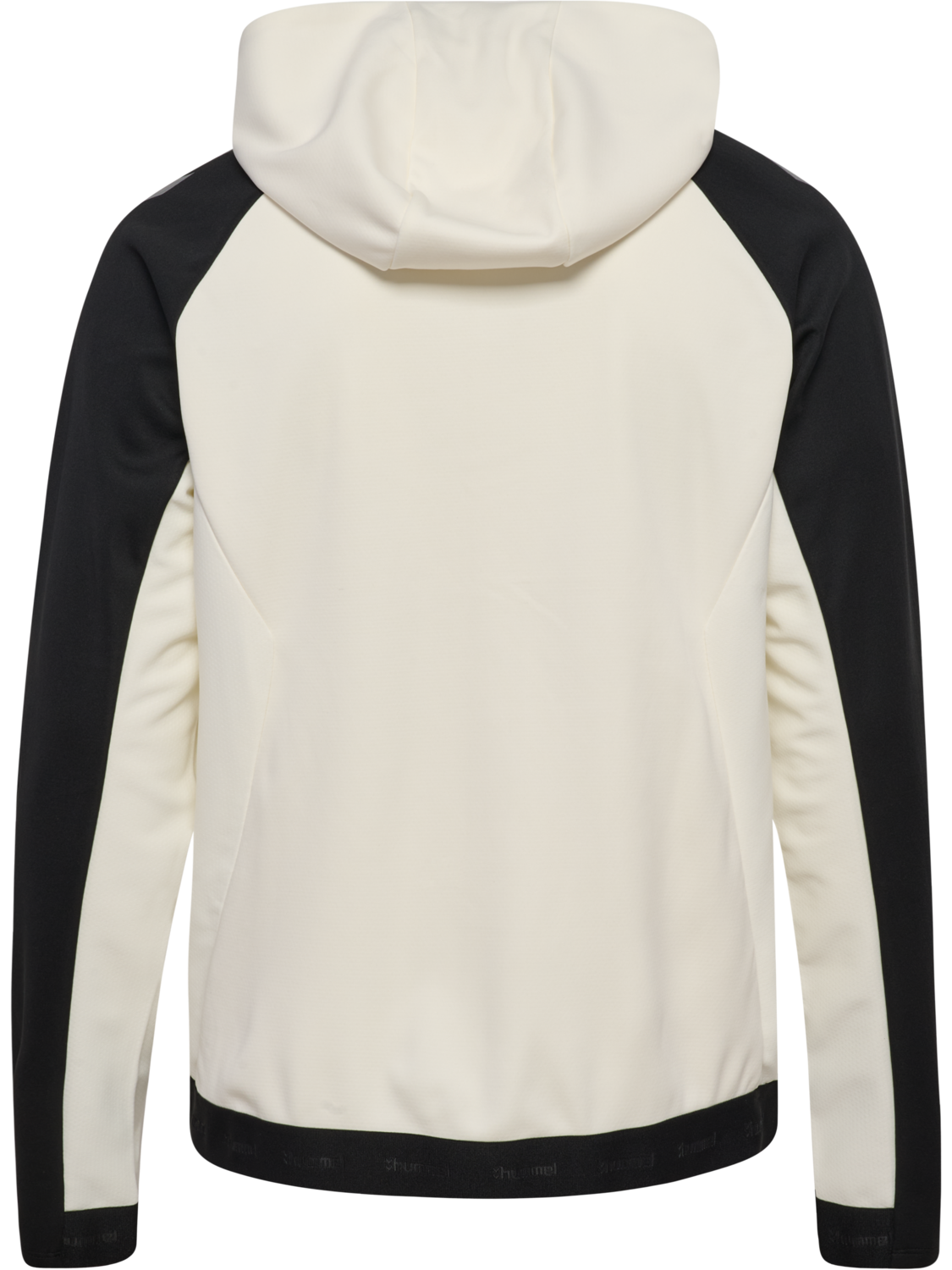 hmlCIMA 2.0 ZIP HOODIE, MARSHMALLOW/BLACK, packshot